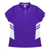 Bellevue Womens Polos Purple White